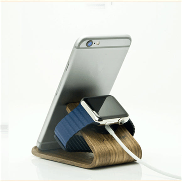 Wooden Micro Suction Multifunction Desktop Car Cell Phone Holder Mount