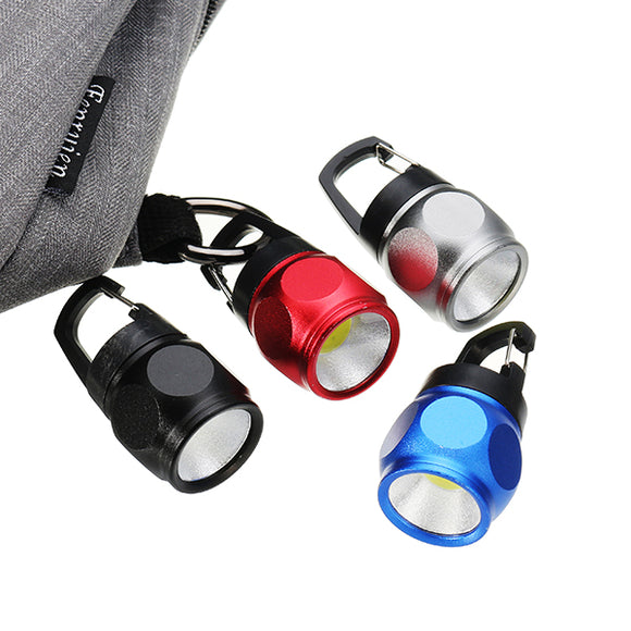 Mini COB Keychain Flashlight Night Light Aluminium Alloy Pocket Portable Emergency Lamp