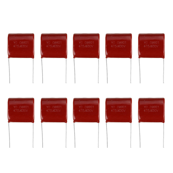 10pcs 630V475 4.7UF Pitch 25MM 630V 475 CBB Polypropylene Film Capacitor