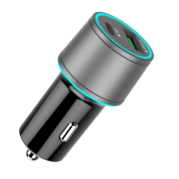 Bakeey Dual Port Type-C PD Quick Charge 3.0 Car Charger for Samsung Xiaomi Huawei