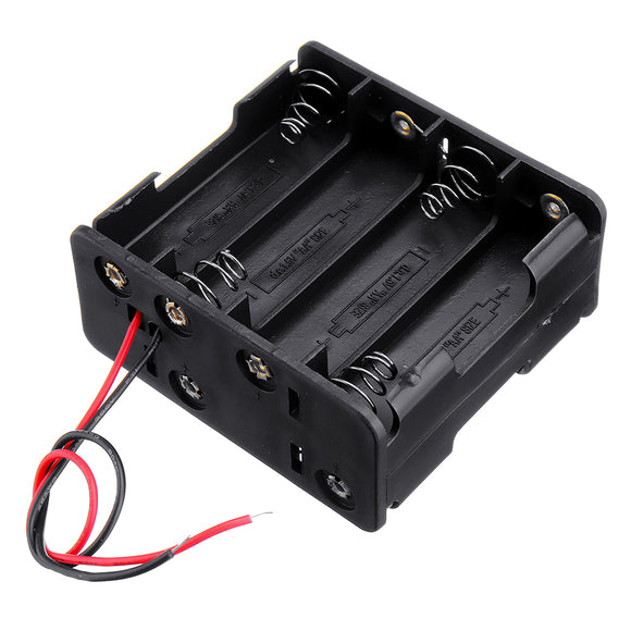 10pcs 4 Slots NO.5 Battery Holder Plastic Case Storage Box for 4*NO.5 Battery