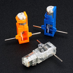 1:28 Transparent/Blue/Orange Hexagonal Axis 130 Motor Gearbox for DIY Chassis Car Model