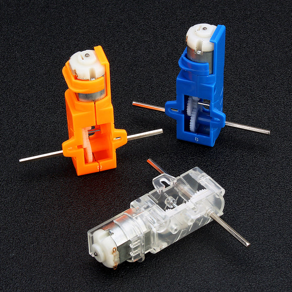 1:28 Transparent/Blue/Orange Hexagonal Axis 130 Motor Gearbox for DIY Chassis Car Model