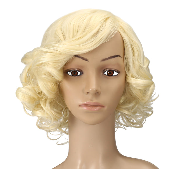 Blonde High Temperature Silk Short Curly Hair Wig