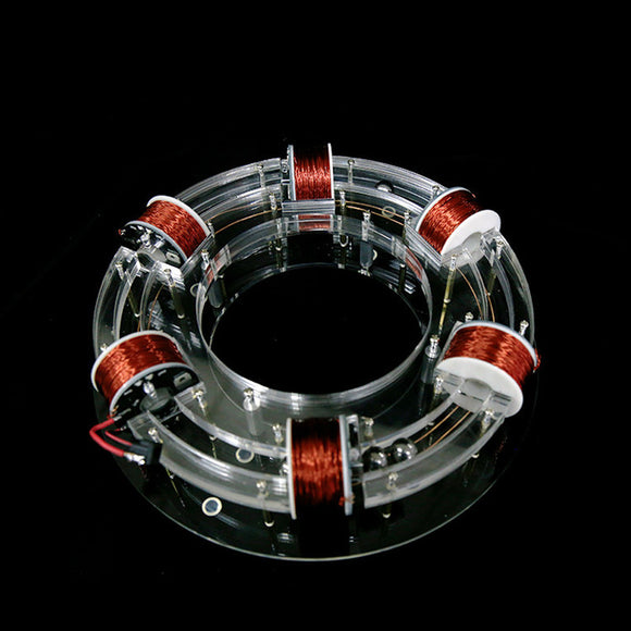 6 Coil Ring Accelerator Cyclotron High-tech Toy Physical Model DIY Kit Children Gift Toys