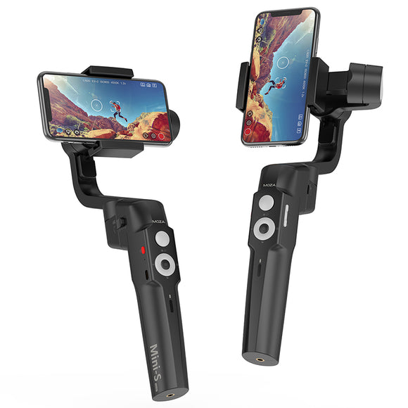 MOZA Mini S Foldable 3-Axis Handheld Gimbal Stabilizer for iPhone X Samsung S8 Huawei P30 Smartphone GoPro