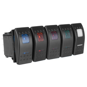 Universal 12V 7 Pins LED Light  Switch DPDT ON-OFF-ON Self-locking Rocker Switch