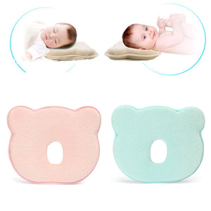 22x26x3.5cm Memory Cotton Newborn Baby Correcting Head Cervical Vertebra Pillow Blue Pink