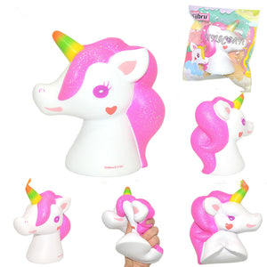 Kiibru Unicorn Squishy 16*15*8cm Licensed Slow Rising With Packaging Collection Gift Soft Toy