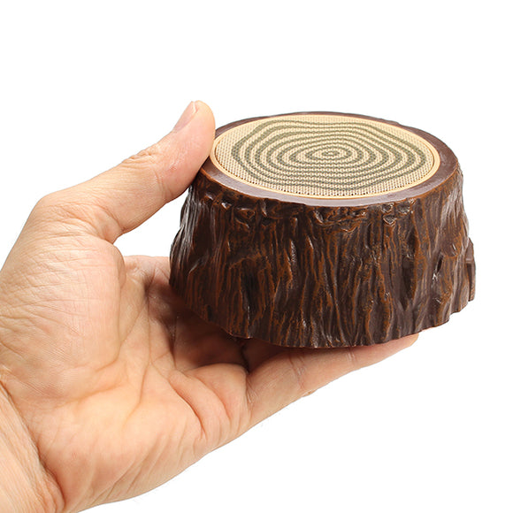Outdoor Portable Mini Tree Speaker Hands-free Bluetooth Wooden Stump Music Subwoofer Speaker