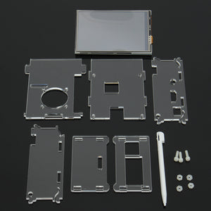 3.5 Inch Touch Screen LCD Display + Acylic Case + Touch Pen For Raspberry Pi 2/B+/B/A+
