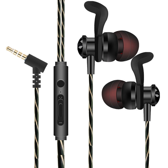ACZ X8 3.5mm Wired Control Earphone In-ear Heavy Bass Earbuds with Mic for iPhone Huawei