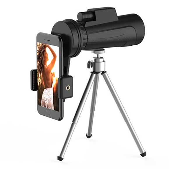 IPRee 12X50 Monocular HD Full Optic BAK4 Lens Day Night Vision Waterproof Telescope+Phone Holder+Tripod