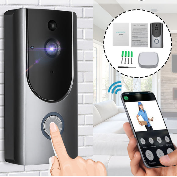 Wireless PIR Video Doorbell Visiable Night Vision Home Smart Intercom + Receiver