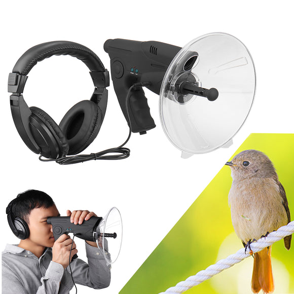 Parabolic Microphone Monocular X8 Bionic Ear Long Range Birds Listening Telescope 200M
