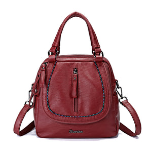 Brenice Women Multifunction Soft Handbag Vintage Bohemian Shoulder Crossbody Bag Backpack