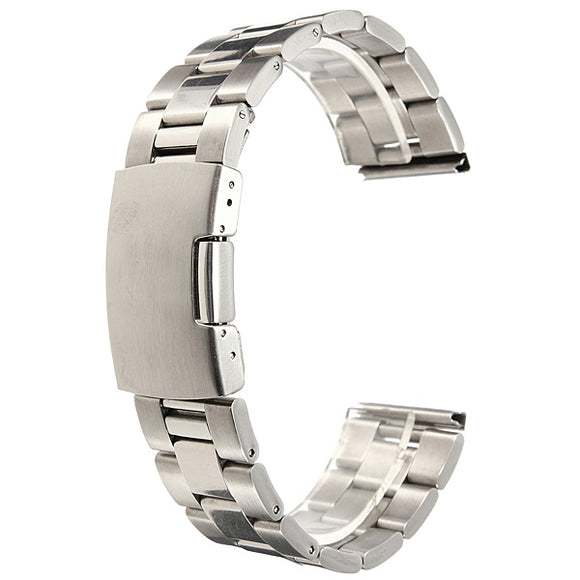 18/20/22/24mm Silver Stainless Steel Watch Band