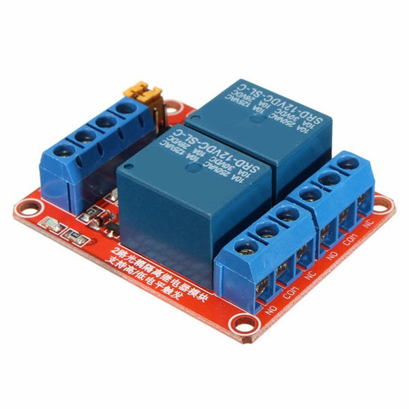 3Pcs 12V 2 Channel Relay Module With Optocoupler Support High Low Level Trigger For Arduino