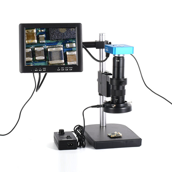 HAYEAR Full Set 34MP Industrial Microscope Camera HDMI USB Outputs with 180X C-mount Lens 60 LED Light Microscope with 8 HD LCD Screen