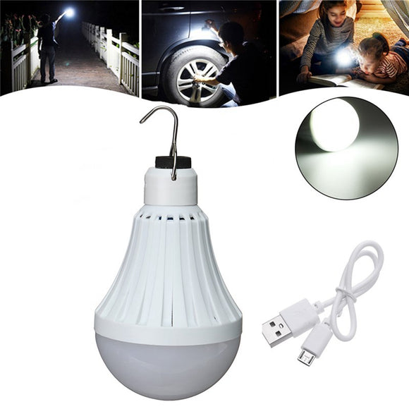 DC5V 9W USB SMD5730 LED Light Bulb Indoor Outdoor Camping Emergency Lamp