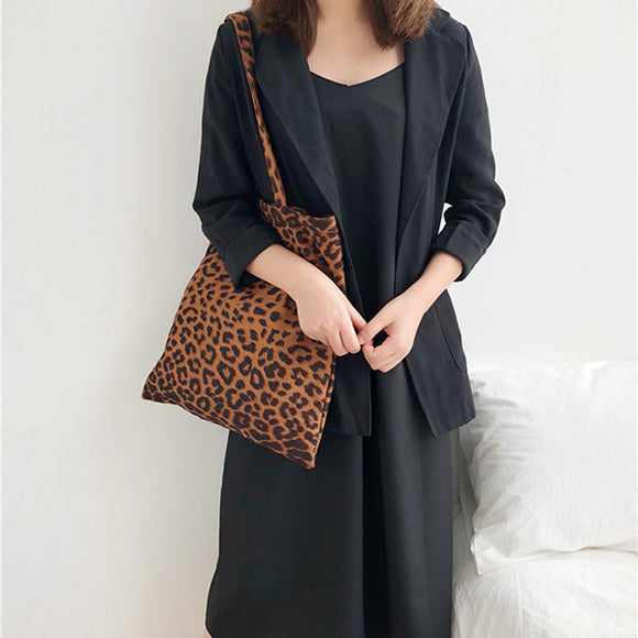 Leopard Canvas Bag Designer Handbag Shoulder Bag For Women