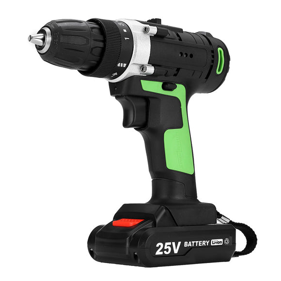 25V 2 Speed Cordless Lithium Electric Screwdriver 15 Gear Rechargeable Power Drills 1500mAh Driver Drill 1350RPM