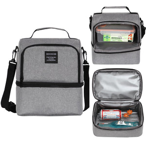 Outdoor Picnic Thermal Insulated Cooler Bag Food Container Lunch Box Tote Storage Bag Men Women