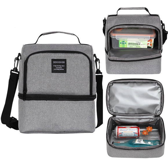 Outdoor Picnic Thermal Insulated Cooler Bag Food Container Lunch Box Tote Storage Bag Men Women