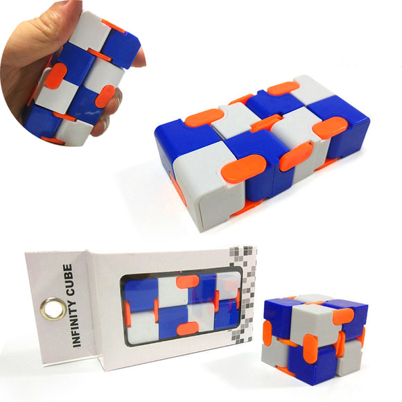 Metal Infinite Cube Anxiety Stress Relief Fidget Focus Adults Kids Attention Therapy Toys