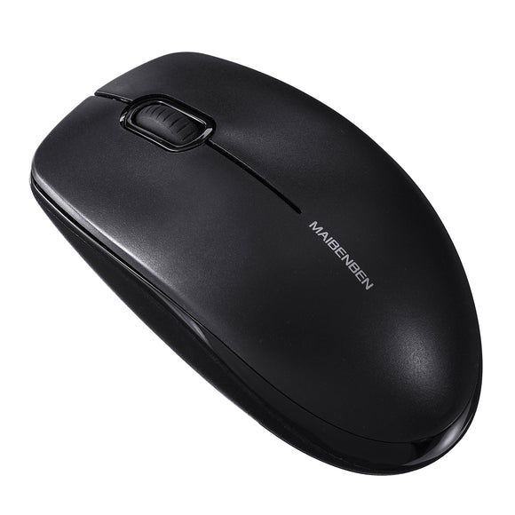 Maibenben 1200DPI 2.4G Wireless Gaming Mouse 3 Buttons Mute Mice For Office Worker Gamer