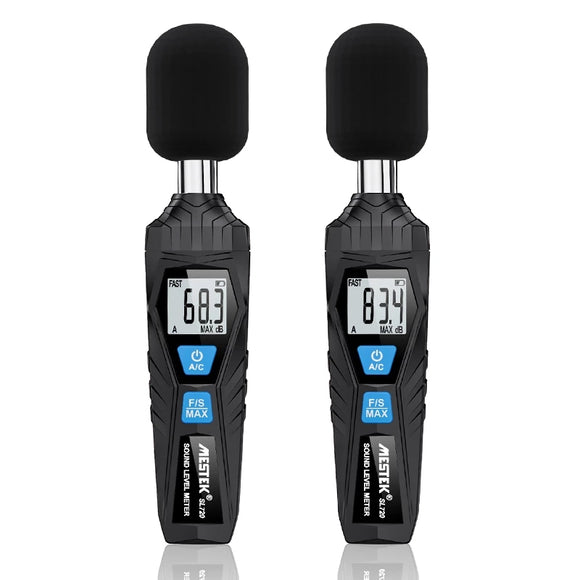 MESTEK SL720 Digital Sound Level Meter Noise Volume Measuring Instrument Decibel Monitoring Tester 30-130dB Noise Measuring Instrument
