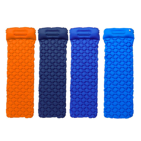 Ultralight Inflatable Sleeping Mat Multi-use Waterproof Camping Air Pad Foldable Roll Bed Mattress With Pillow