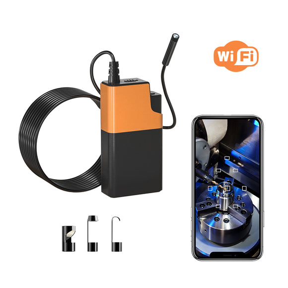 Inskam ALS100 1080P 5M WiFi Industrial Endoscope HD Camera 8mm Lens with 6 LED lights Built-in IPEX Antenna