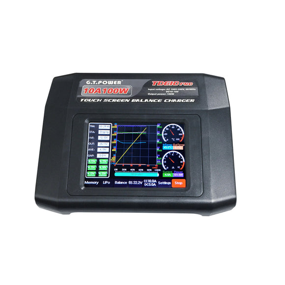 G.T.Power TD610 PRO 100W 10A AC/DC Touch Screen Battery Charger Discharger