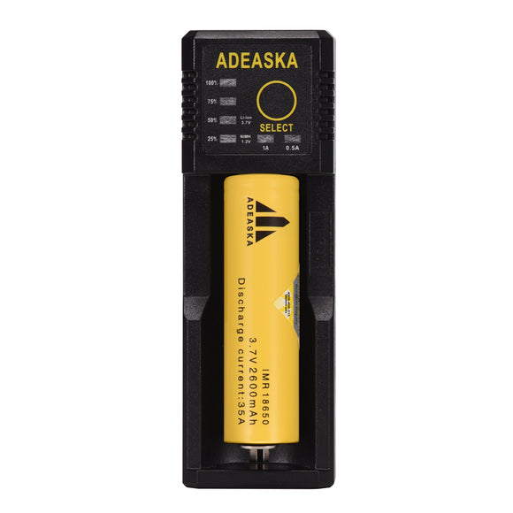 ADEASKA N1PLUS LED Display Smart Battery Charger for Ni-MH/Li-ion 18650 26650 AA Battery