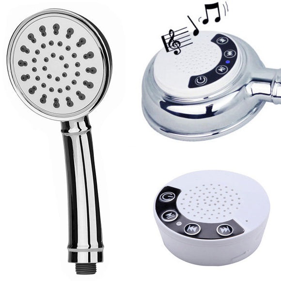 Waterproof Music Handheld Shower ABS Chrome Assemble Bluetooth Speaker Shower Head Answer Answer Cal
