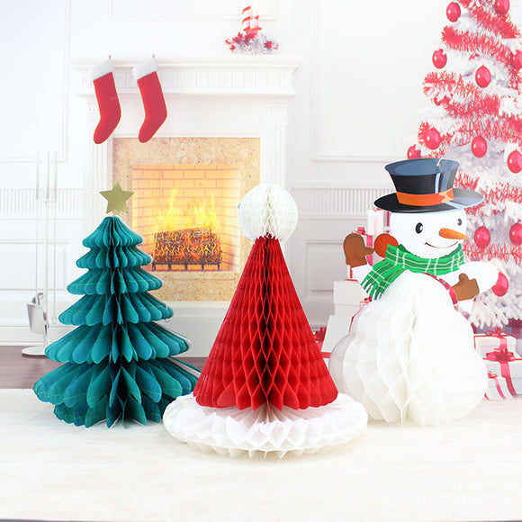 Christmas DIY Decorations Tree Hat Snowman Comb Ball Party Christmas Pendant & Drop Ornaments Suppli