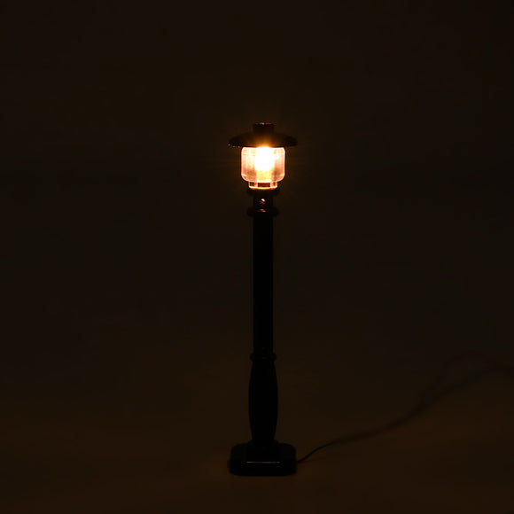 2pcs Black Universal DIY LED Warm White Light Lamp Post Lantern For Lego Street Building Shop Model