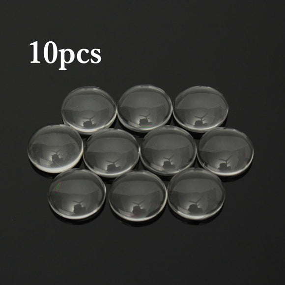 10pcs Clear Glass Round Cabochons DIY Jewelry Findings For Charm