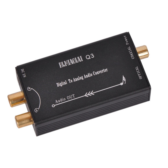 PJ.MIAOLAI Q3 HiFi Mini DAC Digital to Analog Audio Converter DAC Optical Coaxial Input RCA Out