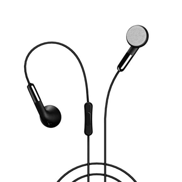 USAMS EP-16 3.5mm Plug TPE Cable Flat-ear Wire Control Dynamic Driver HiFi Earphone With Mic