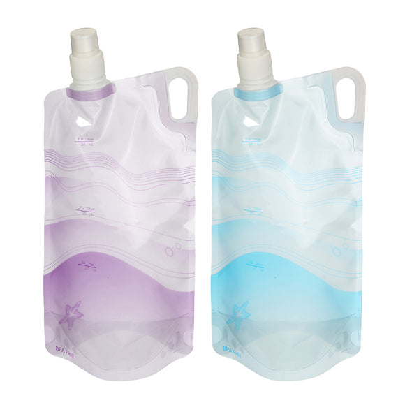 IPRee 1L Foldable Drinking Water Bottle Bag Pouch Outdoor Hiking Camping