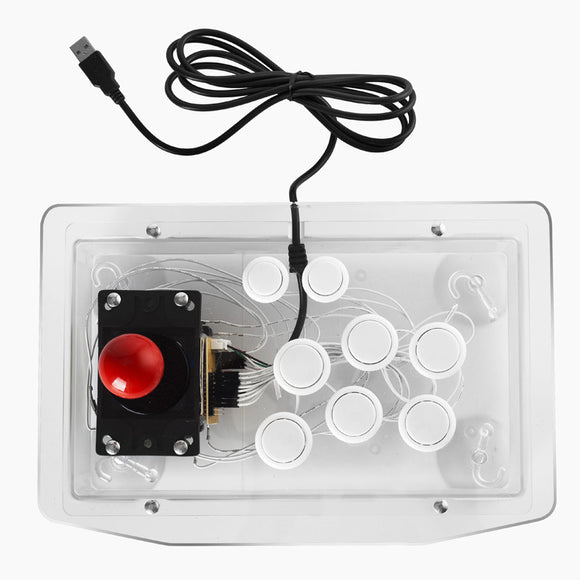 Transparent Joystick Fighter Tower USB Computer TV Box Arcade Game Controller Rocker