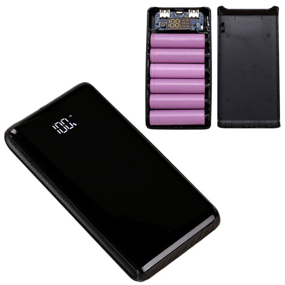 Bakeey LCD Screen Digital Display 6 x 18650 Battery Power Bank Case Shell for Mobile Phone