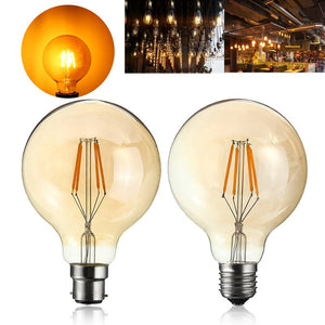 4W G95 E27/B22 Vintage Retro Industrial LED COB Edison Filament Incandescent Light Bulb