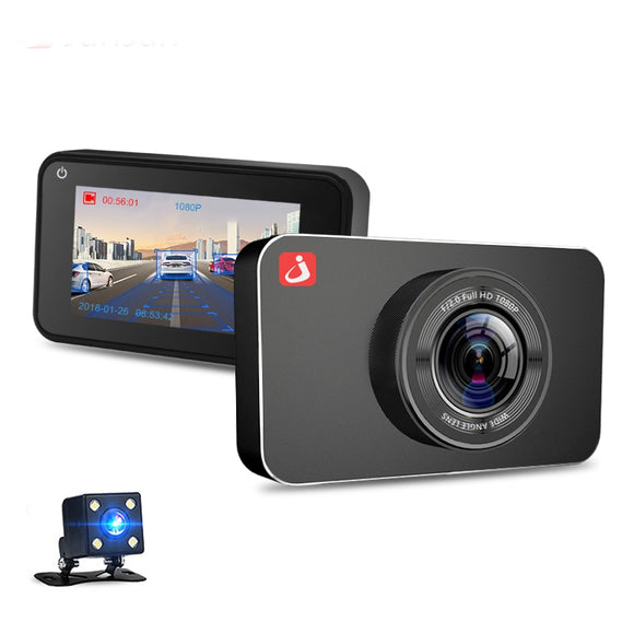 Junsun H9 ADAS Car DVR Camera Full HD 1080P Dual Lens 3 Inch Dash Video Recorder