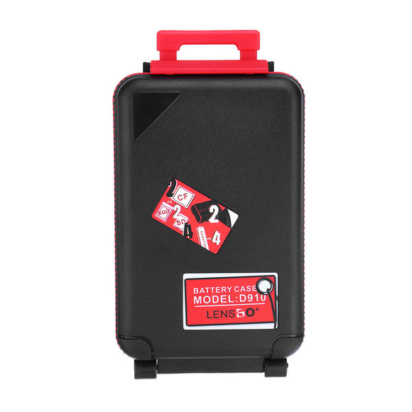LENSGO D910 Storage Box Case for SD CF XQD Memory Card Camera Battery AA Battery with Battery Indicator