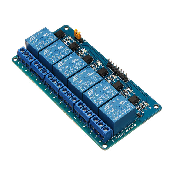 BESTEP 6 Channel 5V Relay Module With Optocoupler Protection Low Level Trigger For Arduino