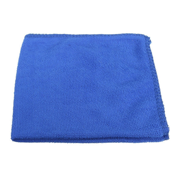 27cmx27cm Fiber Cleaning Tower Soft Washing Polishing Cloth Blue for Car Home Office