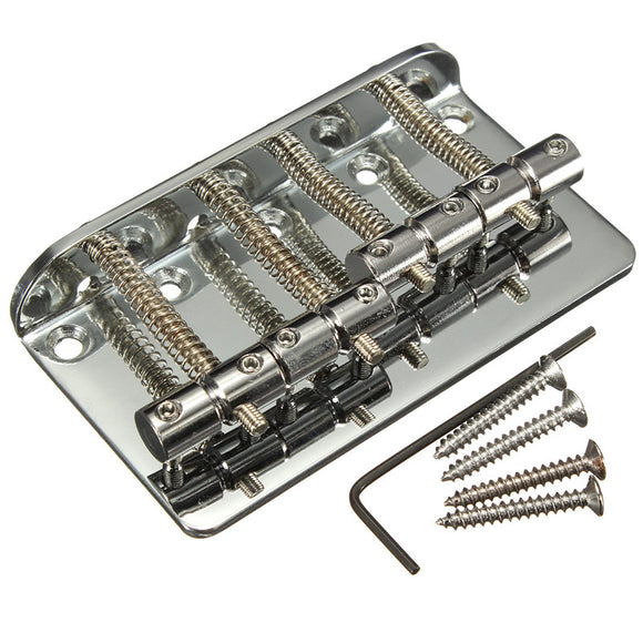 Zebra 4 String Bass Bridge Guitar Tremolo Bridge for Fender Jazz Bass Guitar with 5 Screws